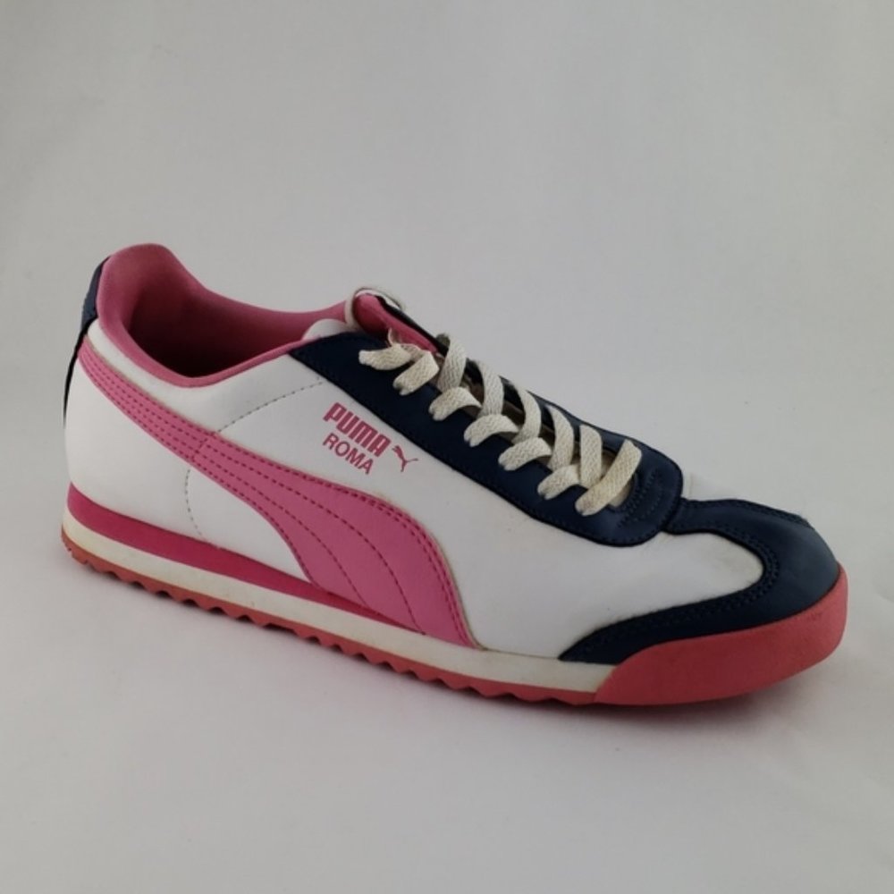 Puma Grade School Roma Pink/White Shoe 7.5